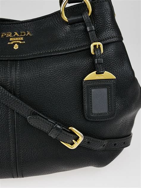 prada small vitello daino tote bag black|Prada vitello daino leather tote.